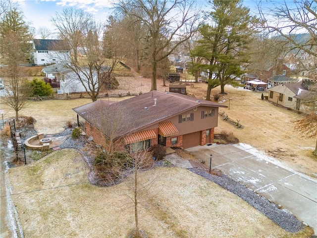 birds eye view of property