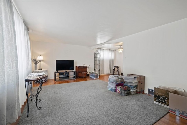 living room featuring hardwood / wood-style flooring