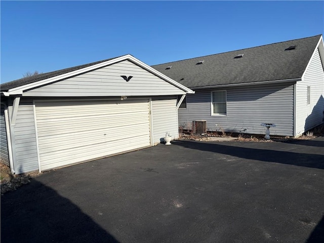 garage featuring central AC