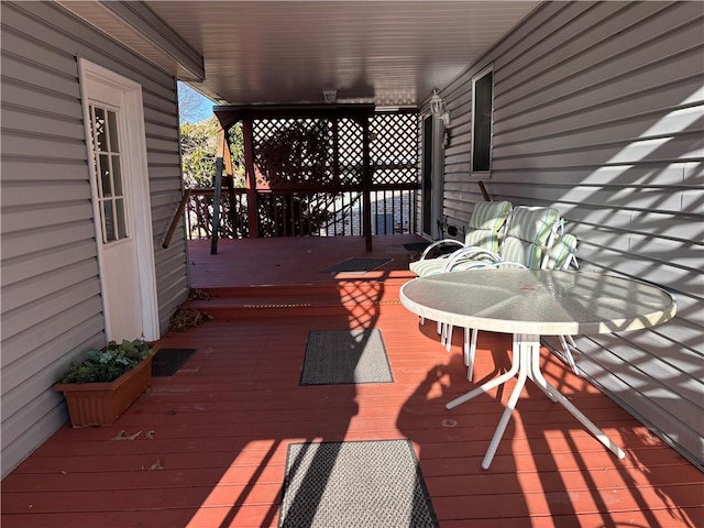 view of wooden deck