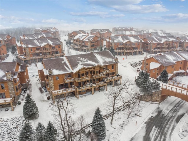 view of snowy aerial view