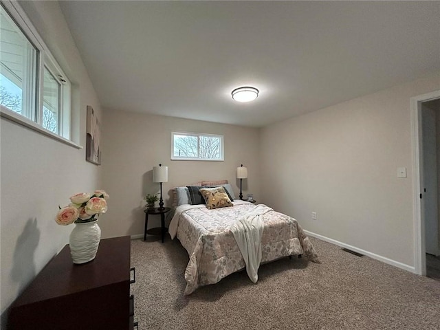 bedroom with carpet