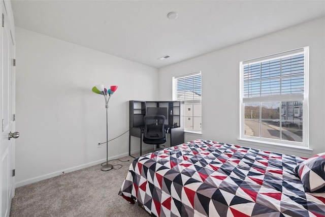 view of carpeted bedroom