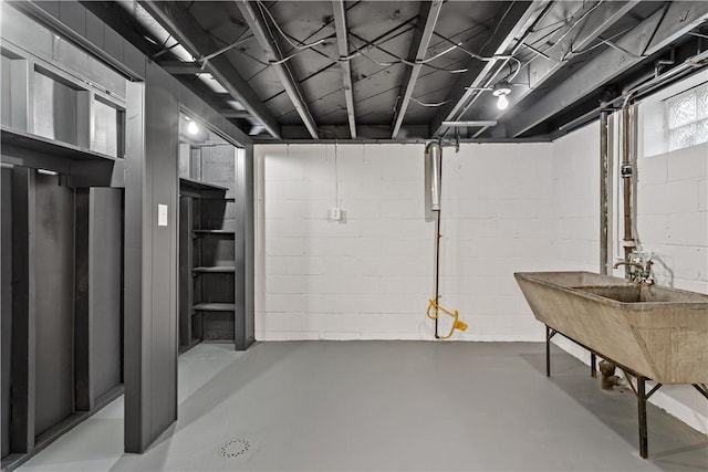 view of basement