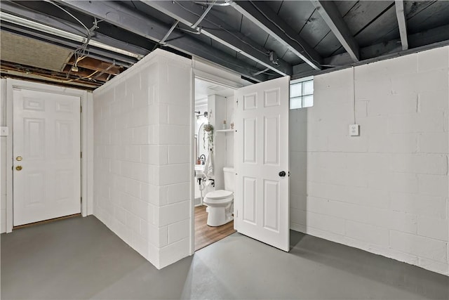 view of basement