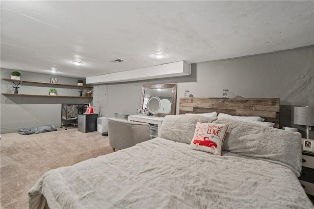 bedroom featuring carpet flooring