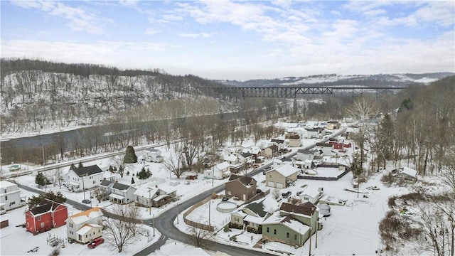 view of snowy aerial view