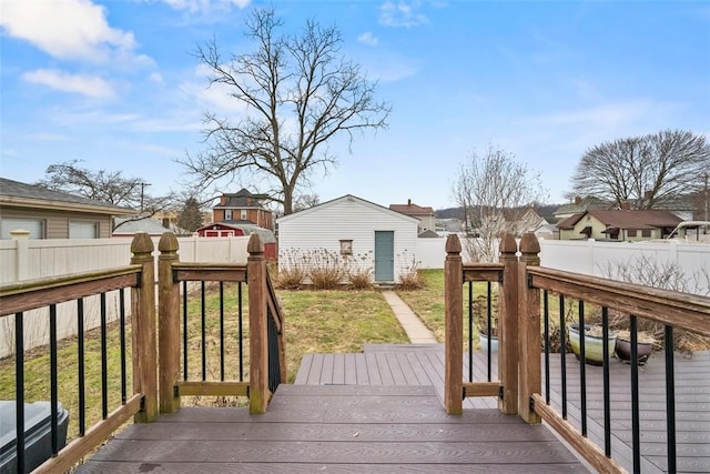 wooden deck with a yard