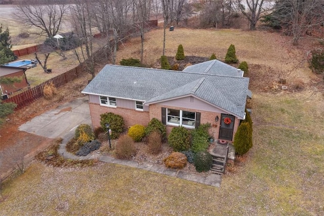 birds eye view of property