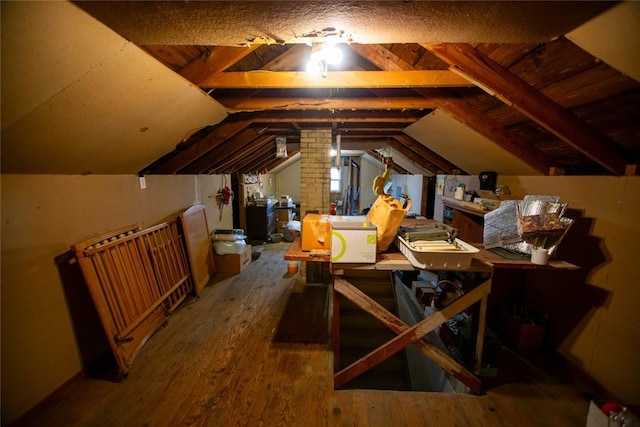 view of attic