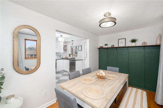 dining room with sink