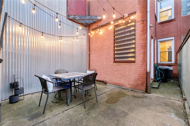 view of patio / terrace with central AC