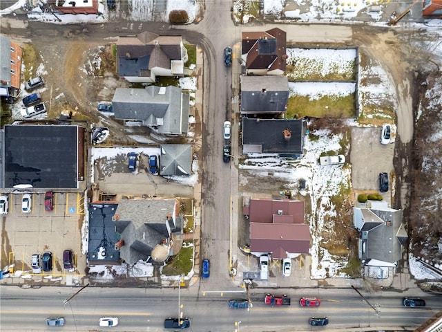 view of snowy aerial view