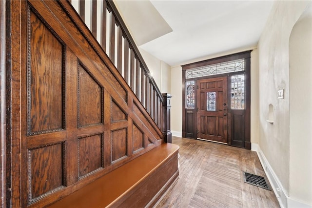 entryway featuring light hardwood / wood-style flooring