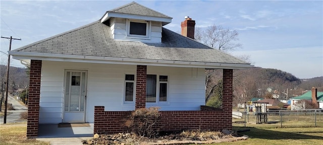 exterior space featuring covered porch