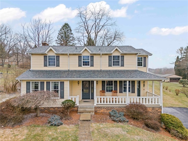 farmhouse with a porch