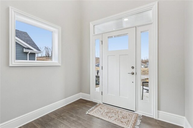 1045 Lakeside Dr, Mcdonald Wsh, PA 15057 - foyer entrance with dark wood-type flooring