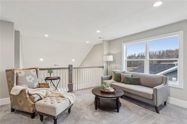 1045 Lakeside Dr, Mcdonald Wsh, PA 15057 - sitting room with light carpet and lofted ceiling