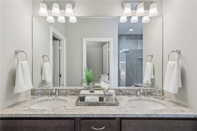 1045 Lakeside Dr, Mcdonald Wsh, PA 15057 - bathroom with an enclosed shower and vanity