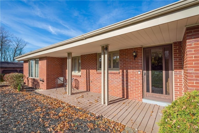 exterior space with a wooden deck