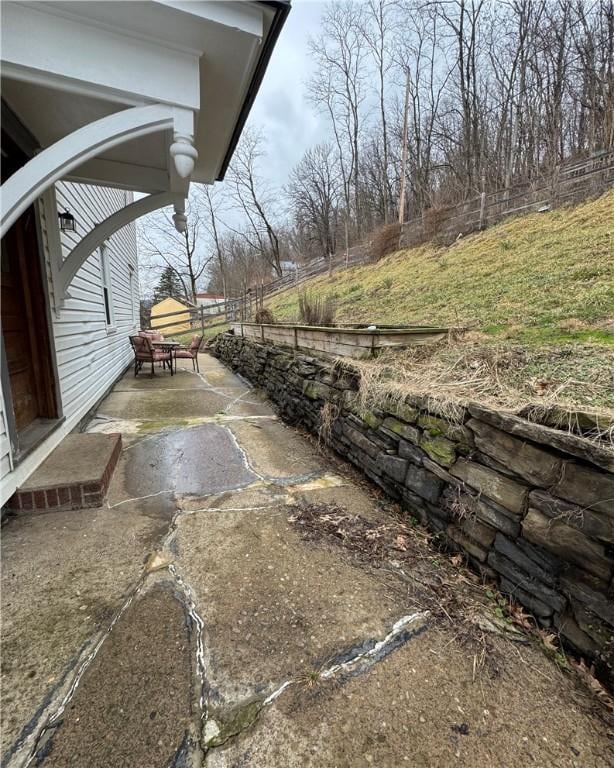 view of yard with a patio area