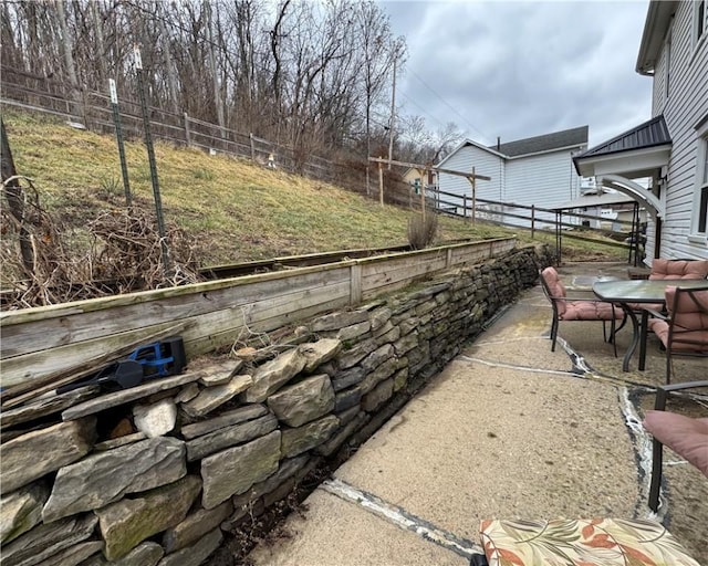 view of yard with a patio area