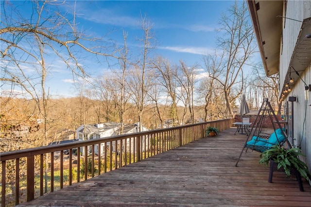 view of wooden deck