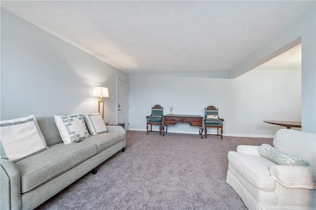 living room featuring carpet floors