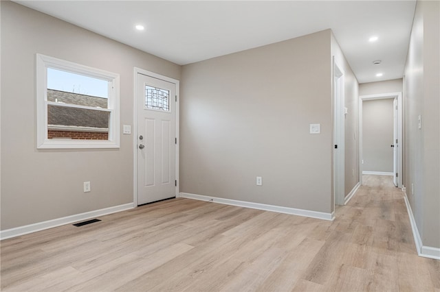 entryway featuring light wood-type flooring