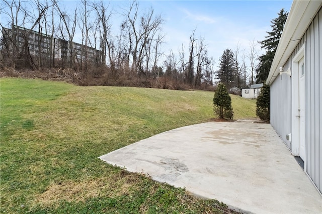 view of yard featuring a patio