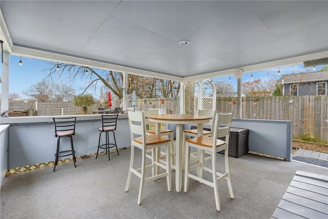 view of sunroom