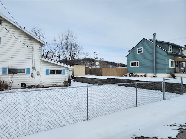 view of snowy yard