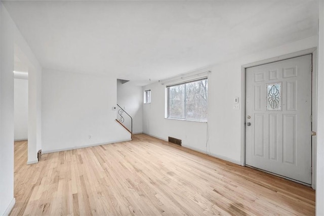 entryway featuring light wood-type flooring