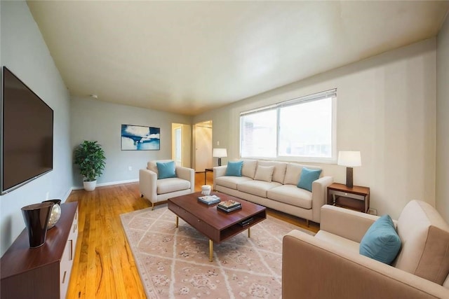 living room featuring hardwood / wood-style floors