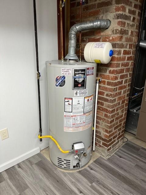 utilities featuring gas water heater