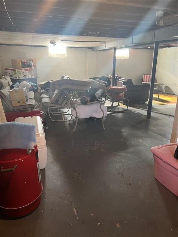 view of basement