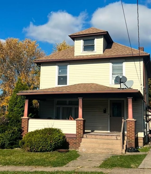 view of front of house with covered porch