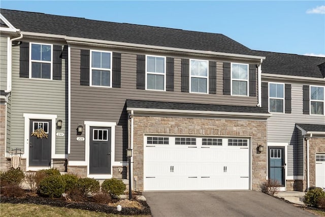 view of property with a garage