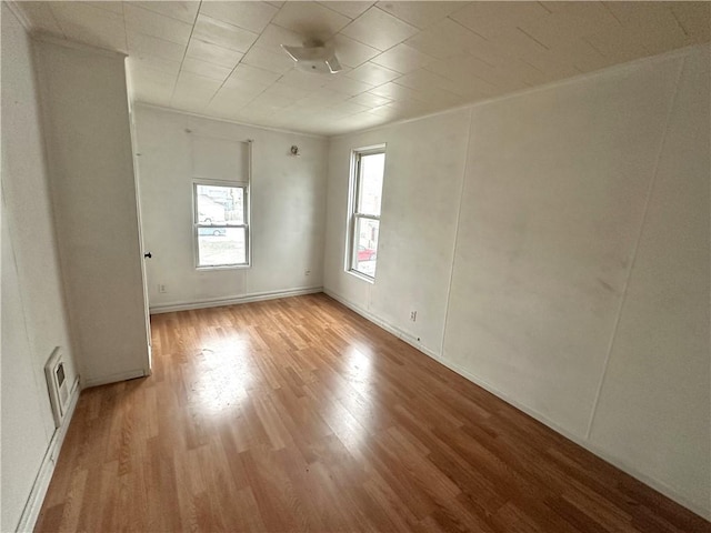 empty room featuring light wood-type flooring