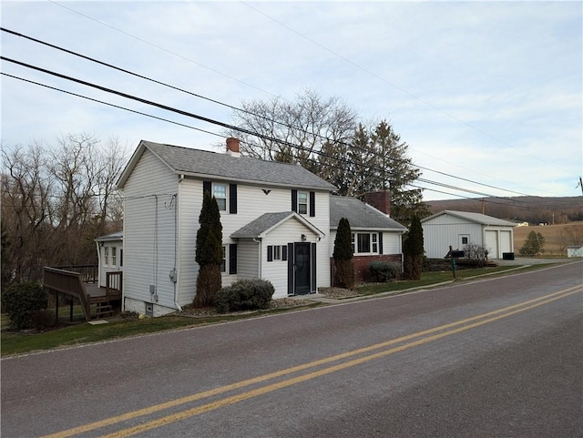 view of front of house featuring a deck