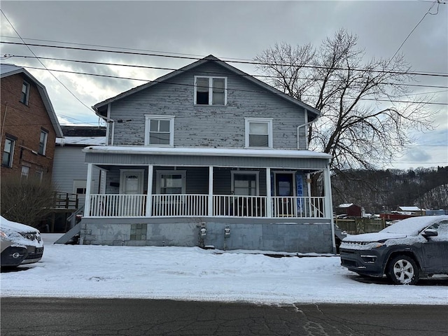 view of front of home with covered porch