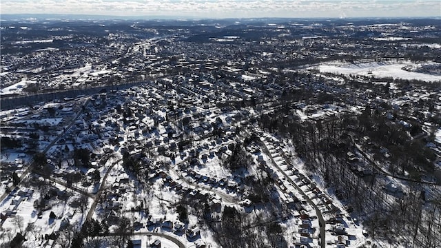 view of snowy aerial view