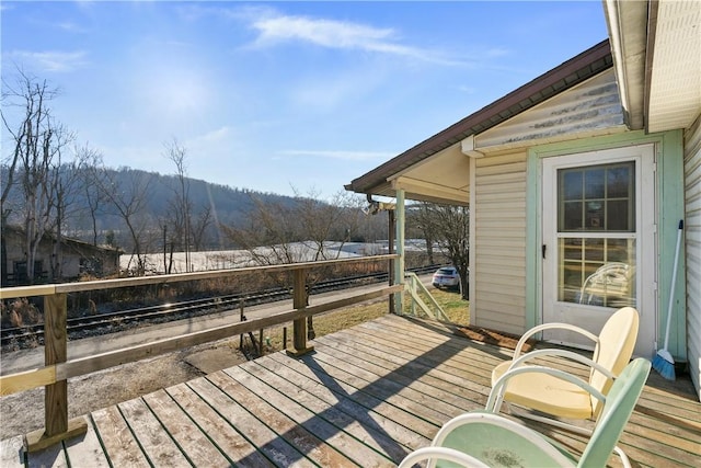 48 Vesta St, Centerville, PA 15429 - wooden terrace with a mountain view