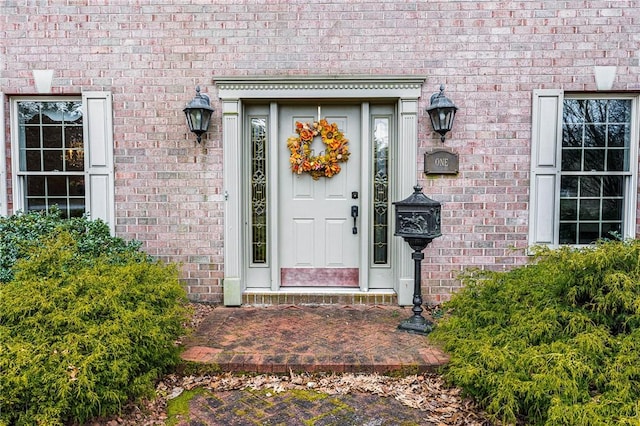 view of doorway to property