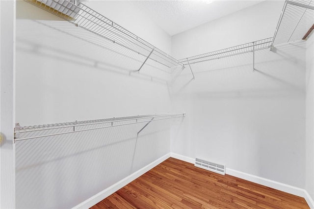 spacious closet with wood-type flooring