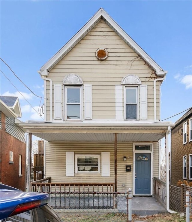 front facade with covered porch