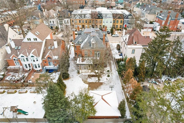 aerial view with a residential view