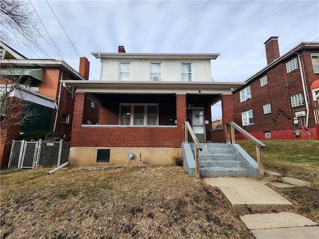 view of front facade with a porch