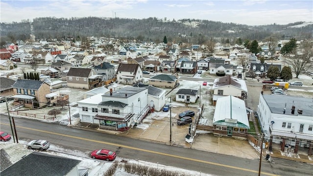 aerial view with a residential view