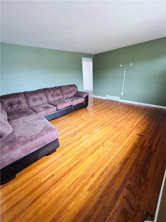 living room featuring hardwood / wood-style flooring